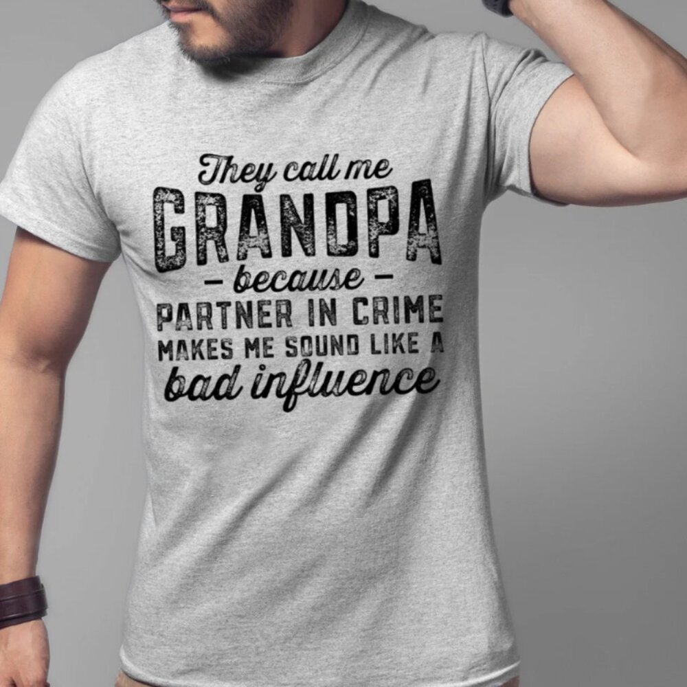 They Call Me Grandpa T-Shirt (Graphite Heather/New)